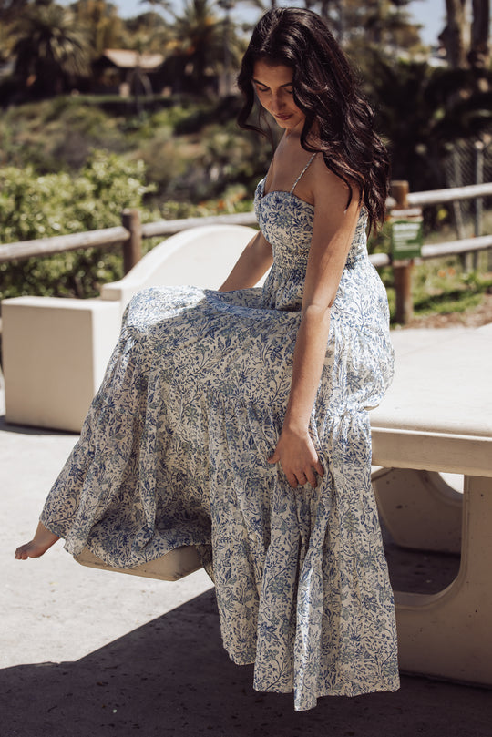 FREE PEOPLE - SUNDRENCHED PRINTED MAXI DRESS