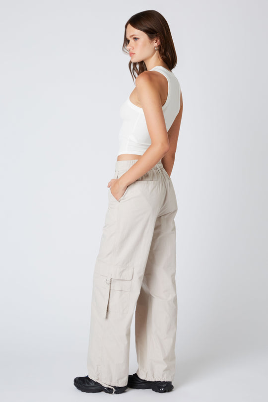 EXPLORE WITH ME NYLON CARGO PANTS - TAUPE